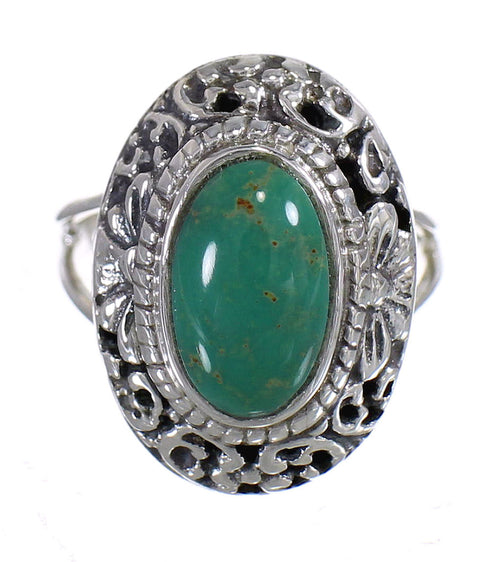 Turquoise And Authentic Sterling Silver Southwest Ring Size 8 YX73804